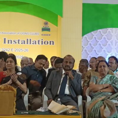 Lions District 324E Cabinet Installation at Erode Platinum Mahal 17-08-2025